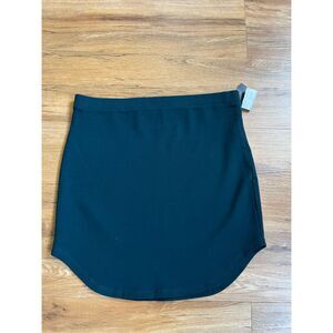 Forever 21 Womens Large Pull On Dark Green Elastic Waist Skirt NEW